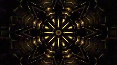 Gelecekçi Siberpunk VJ Döngü Neon Tüneli 