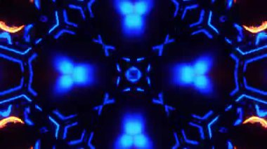 Gelecekçi Siberpunk VJ Döngü Neon Tüneli 