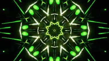 Gelecekçi Siberpunk VJ Döngü Neon Tüneli 