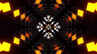 Gelecekçi Siberpunk VJ Döngü Neon Tüneli 