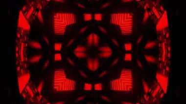 Gelecekçi Siberpunk VJ Döngü Neon Tüneli 