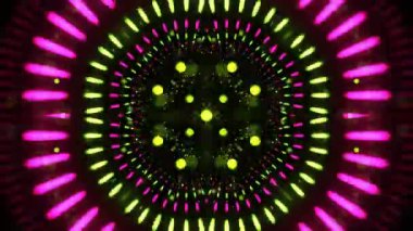 Gelecekçi Siberpunk VJ Döngü Neon Tüneli 