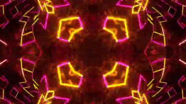 Gelecekçi Siberpunk VJ Döngü Neon Tüneli 