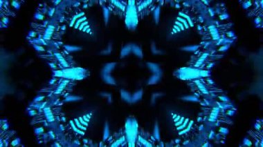 Gelecekçi Siberpunk VJ Döngü Neon Tüneli 