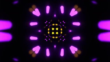 Gelecekçi Siberpunk VJ Döngü Neon Tüneli 