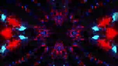 Gelecekçi Siberpunk VJ Döngü Neon Tüneli 