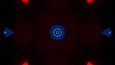 Gelecekçi Siberpunk VJ Döngü Neon Tüneli 