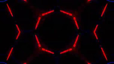 Gelecekçi Siberpunk VJ Döngü Neon Tüneli 