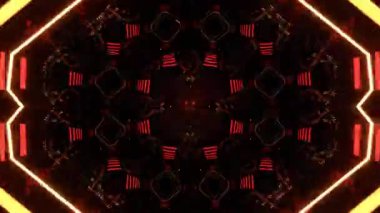 Gelecekçi Siberpunk VJ Döngü Neon Tüneli 