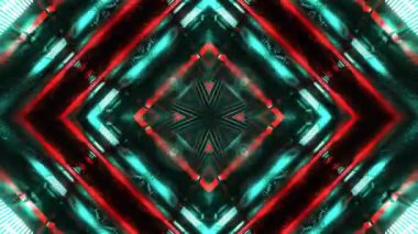 Gelecekçi Siberpunk VJ Döngü Neon Tüneli 