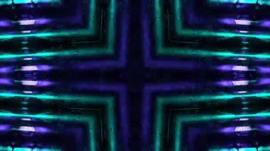 Gelecekçi Siberpunk VJ Döngü Neon Tüneli 