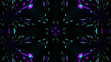 Gelecekçi Siberpunk VJ Döngü Neon Tüneli 