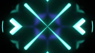 Gelecekçi Siberpunk VJ Döngü Neon Tüneli 