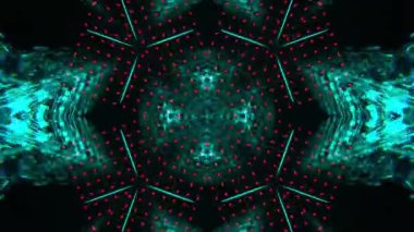 Gelecekçi Siberpunk VJ Döngü Neon Tüneli 