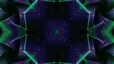 Gelecekçi Siberpunk VJ Döngü Neon Tüneli 