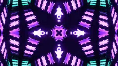 Gelecekçi Siberpunk VJ Döngü Neon Tüneli 