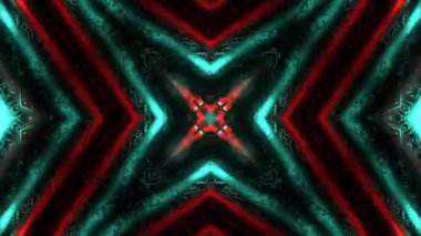 Gelecekçi Siberpunk VJ Döngü Neon Tüneli 