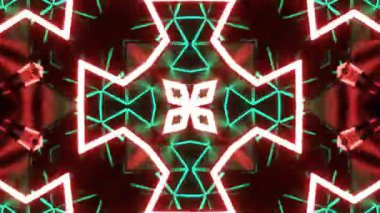 Gelecekçi Siberpunk VJ Döngü Neon Tüneli 