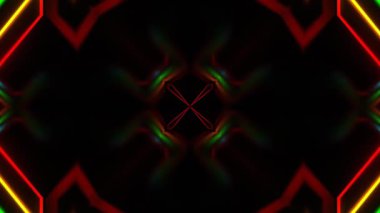 Gelecekçi Siberpunk VJ Döngü Neon Tüneli 