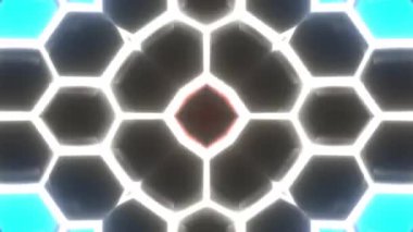 Gelecekçi Siberpunk VJ Döngü Neon Tüneli 