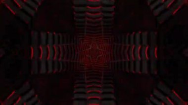 Gelecekçi Siberpunk VJ Döngü Neon Tüneli 