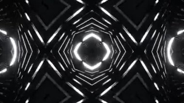 Gelecekçi Siberpunk VJ Döngü Neon Tüneli 