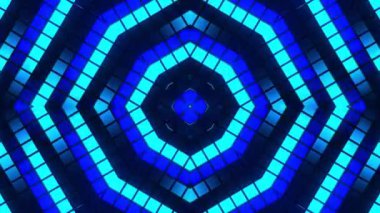 Gelecekçi Siberpunk VJ Döngü Neon Tüneli 