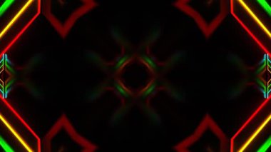 Gelecekçi Siberpunk VJ Döngü Neon Tüneli 