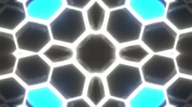 Gelecekçi Siberpunk VJ Döngü Neon Tüneli 