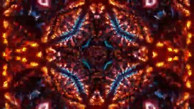 Gelecekçi Siberpunk VJ Döngü Neon Tüneli 