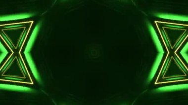 Gelecekçi Siberpunk VJ Döngü Neon Tüneli 