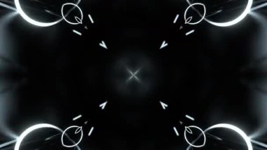 Gelecekçi Siberpunk VJ Döngü Neon Tüneli 