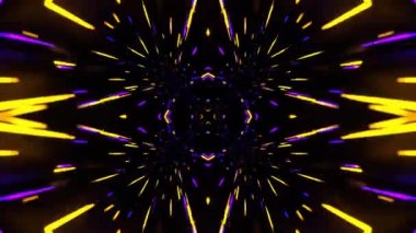 Gelecekçi Siberpunk VJ Döngü Neon Tüneli 