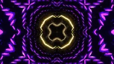 Gelecekçi Siberpunk VJ Döngü Neon Tüneli 