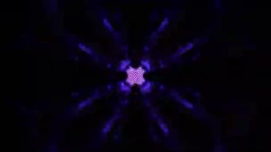 Gelecekçi Siberpunk VJ Döngü Neon Tüneli 