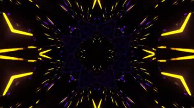 Gelecekçi Siberpunk VJ Döngü Neon Tüneli 