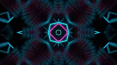 Gelecekçi Siberpunk VJ Döngü Neon Tüneli 