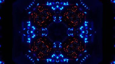 Gelecekçi Siberpunk VJ Döngü Neon Tüneli 