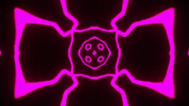 Gelecekçi Siberpunk VJ Döngü Neon Tüneli 