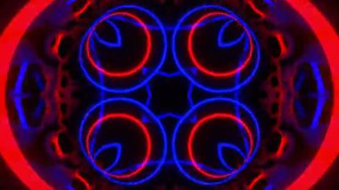 Gelecekçi Siberpunk VJ Döngü Neon Tüneli 