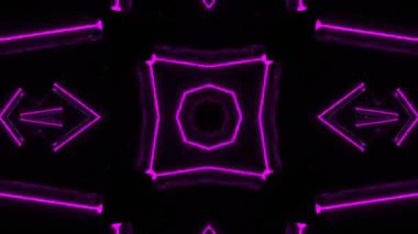 Gelecekçi Siberpunk VJ Döngü Neon Tüneli 