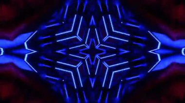 Gelecekçi Siberpunk VJ Döngü Neon Tüneli 