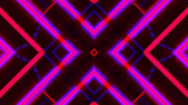 Gelecekçi Siberpunk VJ Döngü Neon Tüneli 