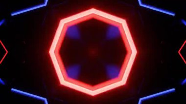 Gelecekçi Siberpunk VJ Döngü Neon Tüneli 