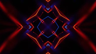 Gelecekçi Siberpunk VJ Döngü Neon Tüneli 