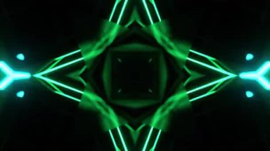 Gelecekçi Siberpunk VJ Döngü Neon Tüneli 