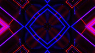 Gelecekçi Siberpunk VJ Döngü Neon Tüneli 