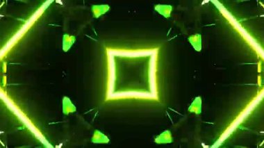 Gelecekçi Siberpunk VJ Döngü Neon Tüneli 