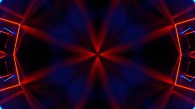 Gelecekçi Siberpunk VJ Döngü Neon Tüneli 