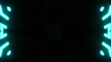 Gelecekçi Siberpunk VJ Döngü Neon Tüneli 